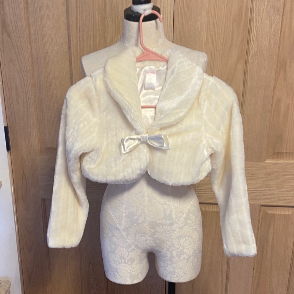 Gymboree Cream Faux Fur Jacket